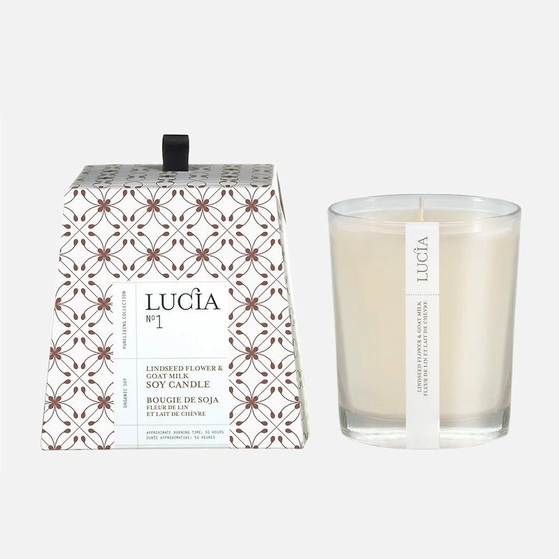 Scented Candle - Lindseed Flower and Goat Milk