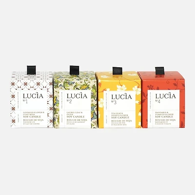 Lucia Scented Candles , Assortment of 4