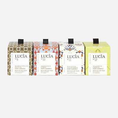 Lucia Scented Candles, Assorted Set of 4