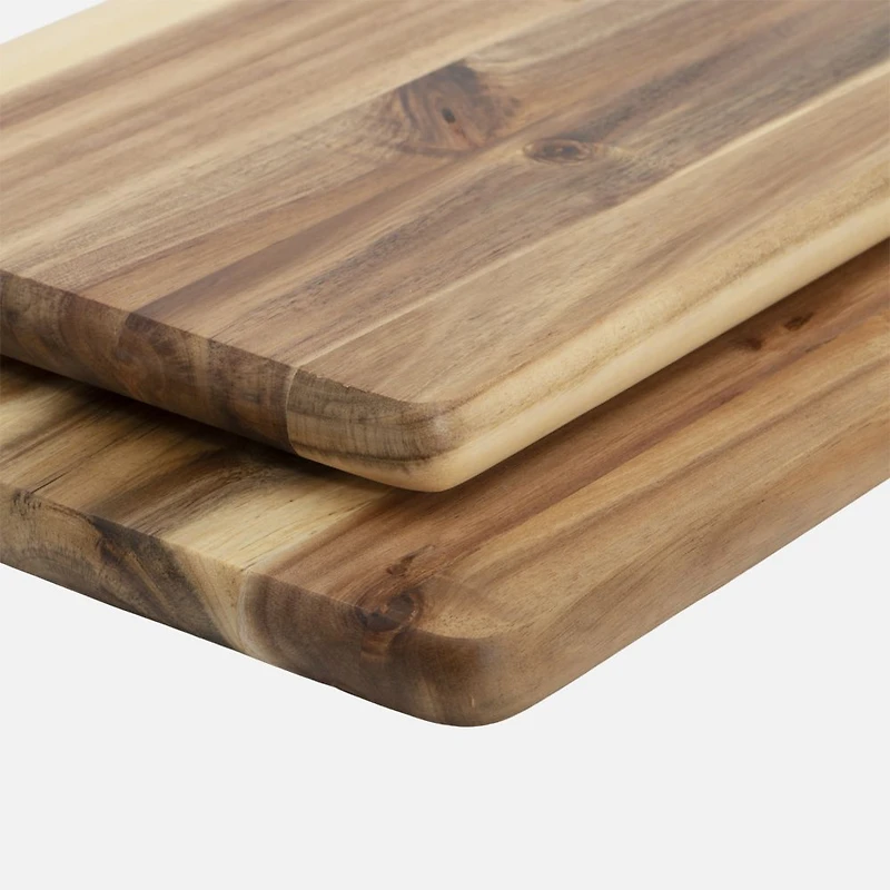 Architec GRIPPER™ Planche à découper en acacia système antidérapant, ensemble de 2