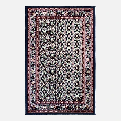 Klime Art Silk Rug - Navy