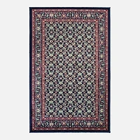 Klime Art Silk Rug - Navy