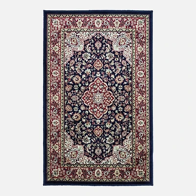 Miramar Art Silk Rug - Navy