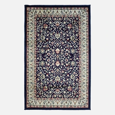 Powell Art Silk Rug - Navy