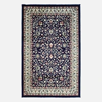 Powell Art Silk Rug - Navy