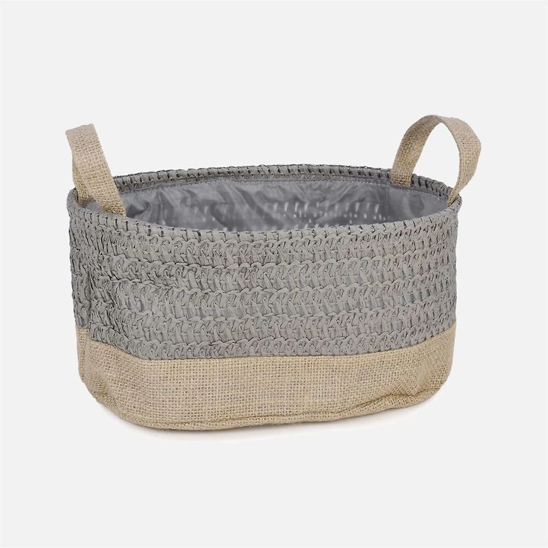 Set of 3 Storage Basket - Grey & Natural