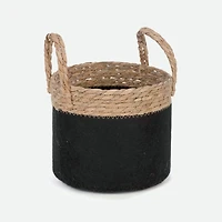 Set of 2 Storage Basket - Black & Natural