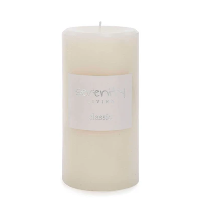 Serenity 6" Pillar Candle - Ivory 