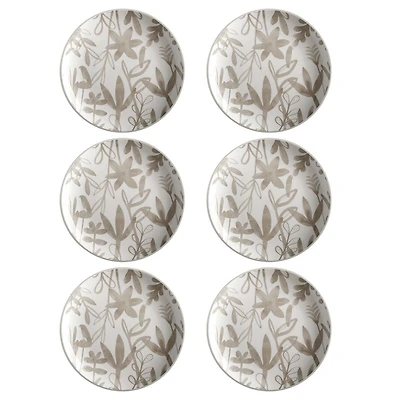 Set of 6 Dusk Taupe Dinner Plates by Maxwell & Williams (26.5 cm) - Taupe
