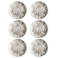 Set of 6 Dusk Taupe Dinner Plates by Maxwell & Williams (26.5 cm) - Taupe