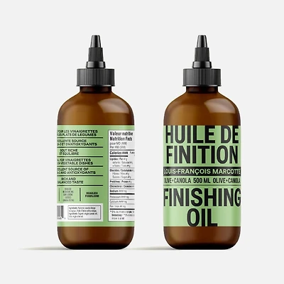 Finishing Oil Organic Canola and Extra Virgin Olive Oil Plastic Squeeze Bottle - 500 ml 