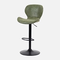 Barranca PU Leather Stools Swivel Adjustable Height, Set of 2