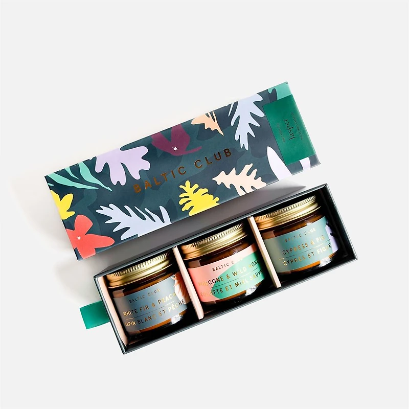 Trio de mini chandelles jasper