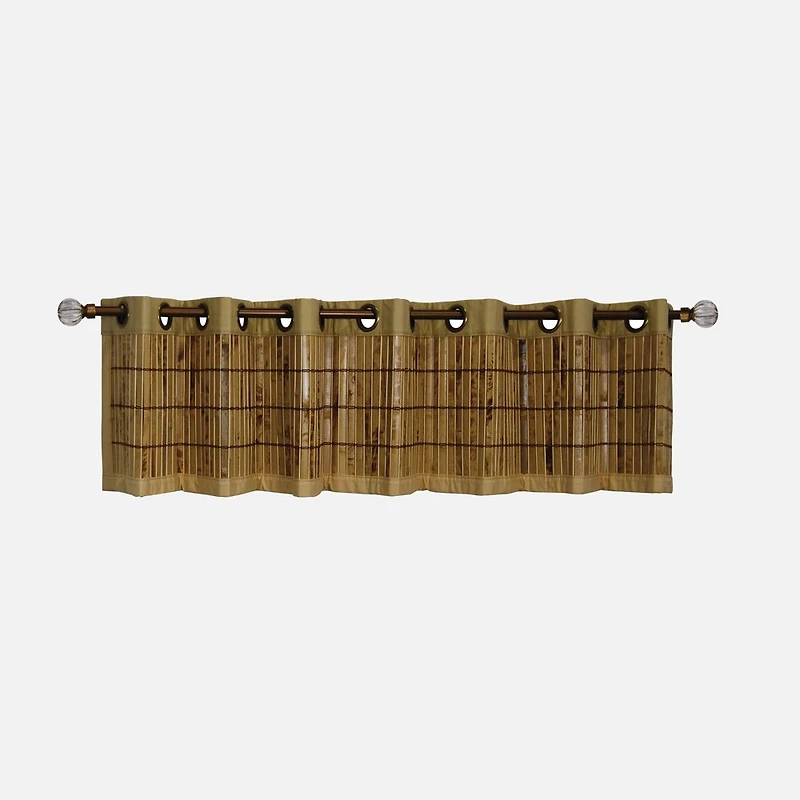 Bamboo Grommet Valance - Tortoiseshell (72" x 12")