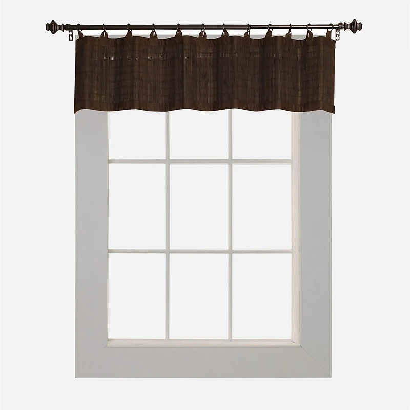 Bamboo Ring Valance - Espresso (48" x 12")