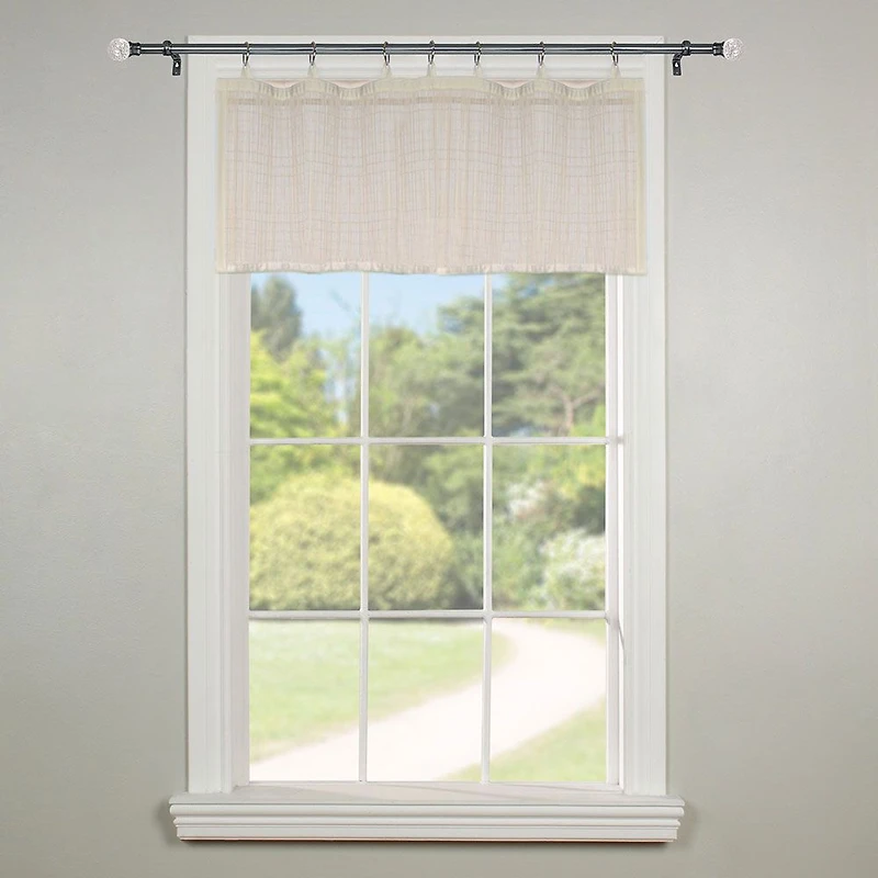 Sheer Bamboo Ring Valance - Off-White (48" x 12")