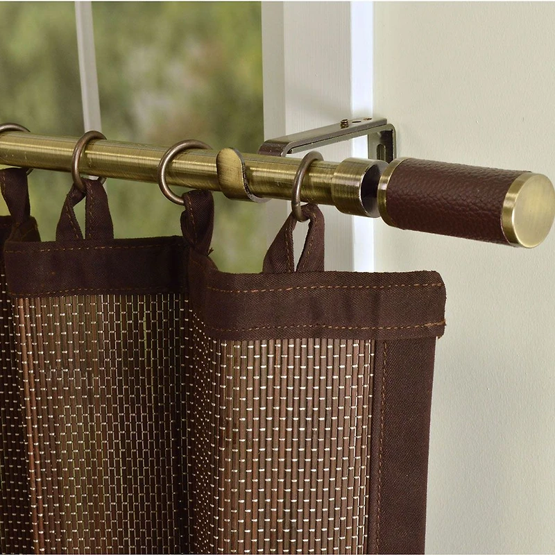 Sheer Bamboo Ring Valance - Espresso (48" x 12")