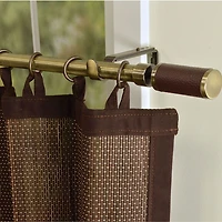 Sheer Bamboo Ring Valance - Espresso (48" x 12")