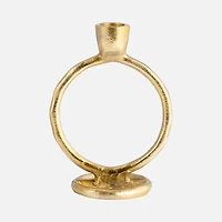 Bougeoir de bougie conique à anneau rond, po