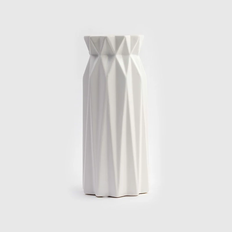 Origami Ceramic Vase 7.25