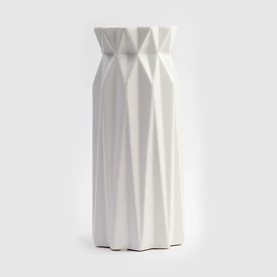 Origami Ceramic Vase 9.25