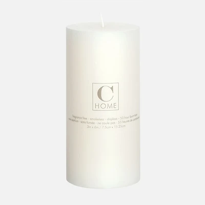 Bougie pilier ivoire - 3 po x 6 po