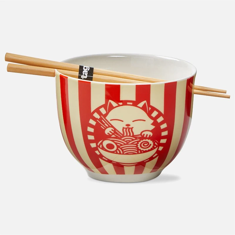 Bols à nouilles Tasty Ramen Cat, ensemble de 2