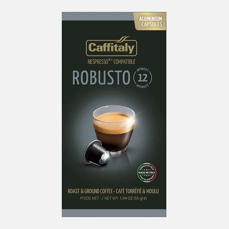 Caffitaly Nespresso® Original Line® Robusto Compatible Capsules, Set of 10