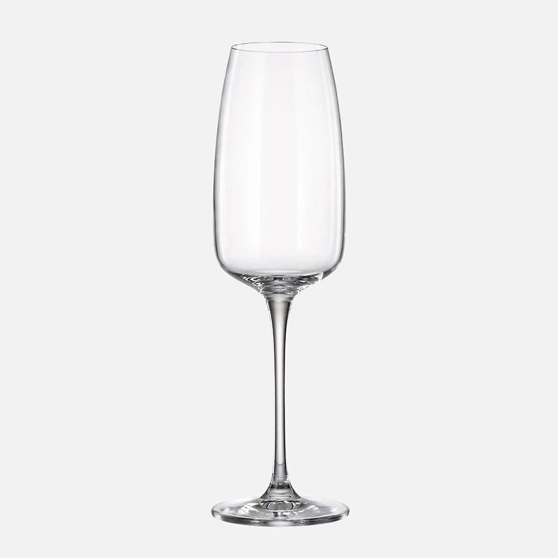 Crystal Bohemia Anas Verres à vin mousseux, ensemble de 6