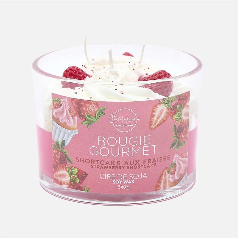 Chantal Lacroix Collection Gourmet Strawberry Shortcake Candle