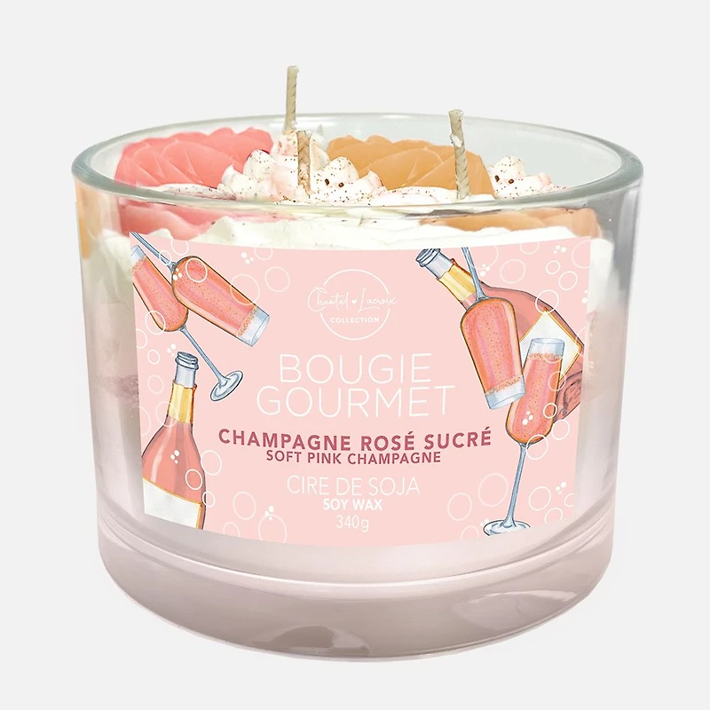  Gourmet Candle Soft Pink Champagne