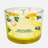 Gourmet candle Lemon meringue & coconut tart