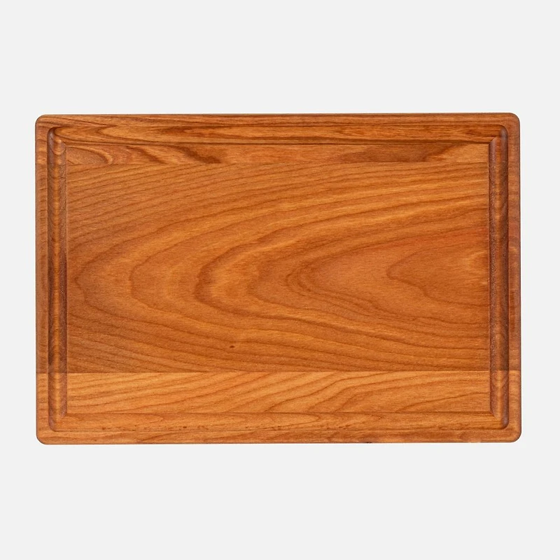 Chop Chop Cherry Wood Reversible Cutting Board with Groove