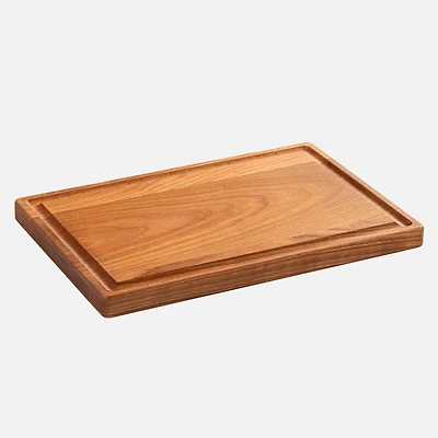 Planche à découper réversible en bois de cerisier avec rainure 17 po par Chop Chop