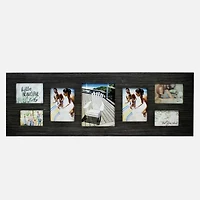 7 Pictures Collage Wood Frame - Black
