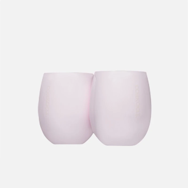 Corkcicle Sommelier Stemless Glasses, Set of 2 - Gloss Pink