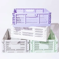Set of 4 Large Folding Storage Crates
