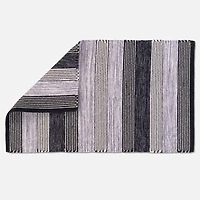 Cotton Casuals Shuttle Weave  Rug - Charcoal/Silver
