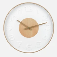 Tonal Numbers Clock - White/Natural