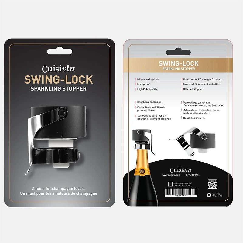 Cuisivin Swing Lock Sparkling Stopper