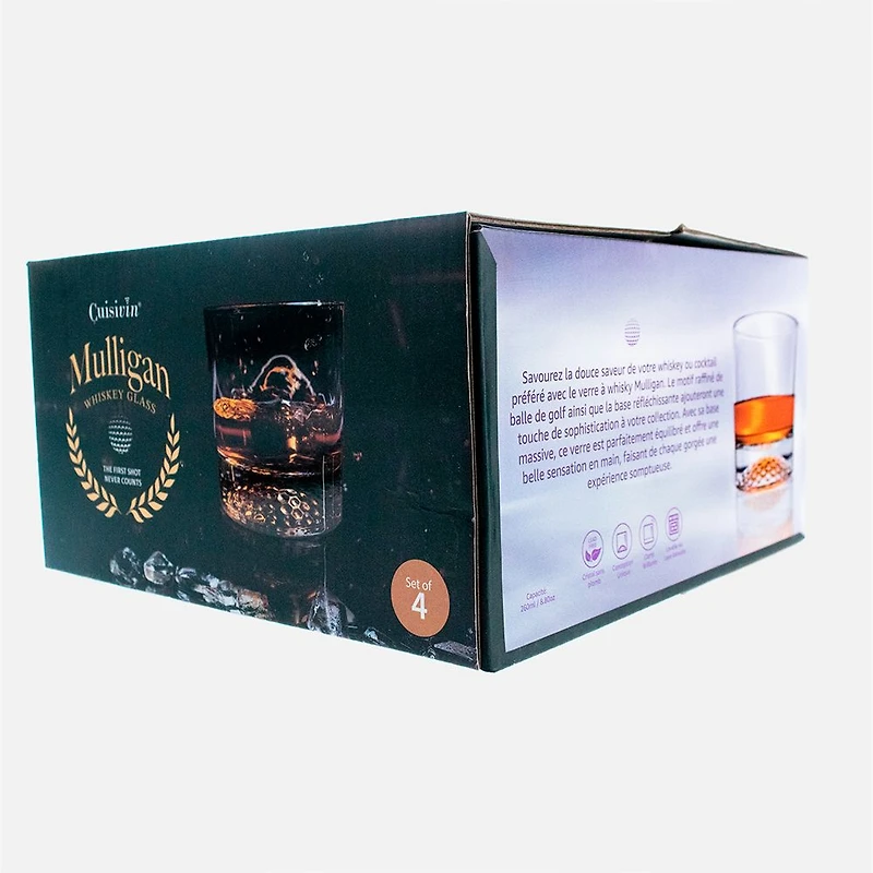 Cuisivin Mulligan Ensemble de 4 verres de whisky