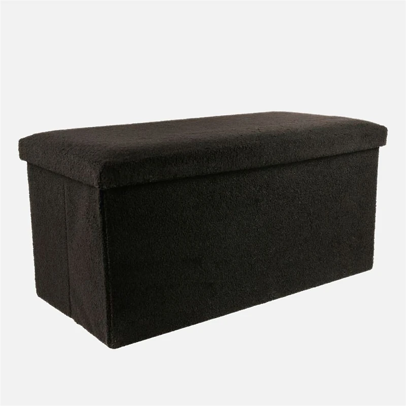 3-IN-1 Storage Ottoman - Black