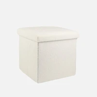 Pouf de rangement 3 en 1 - Blanc