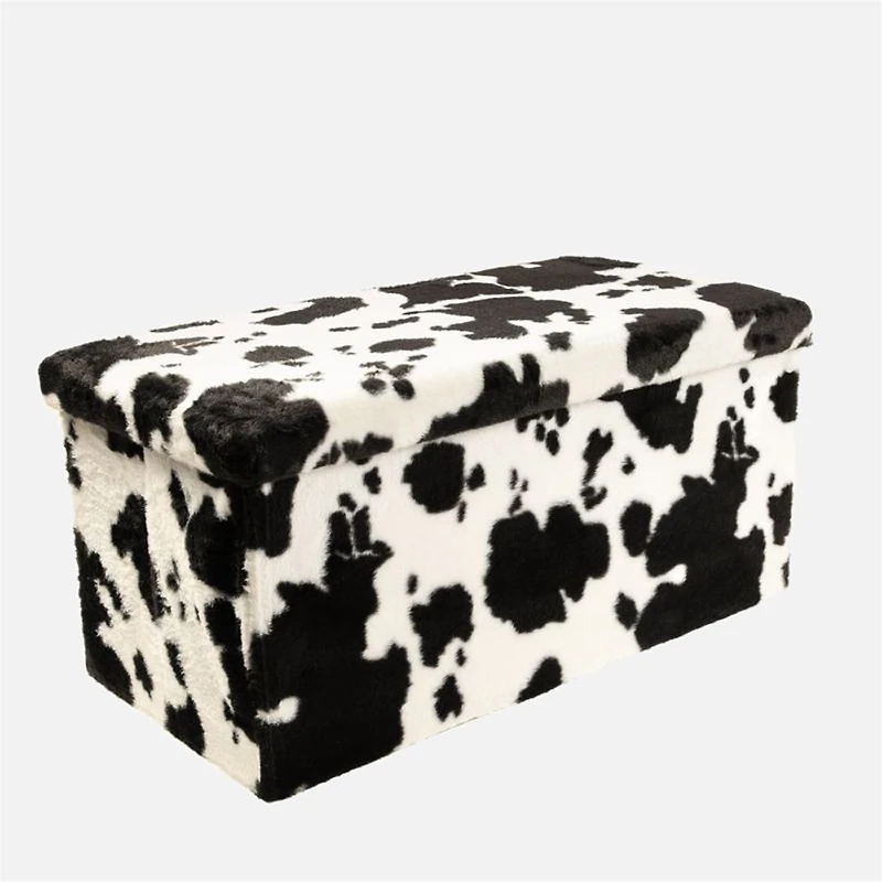 Pouf de rangement 3 en 1 - Noir/Blanc