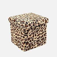Leopard Cube Ottoman