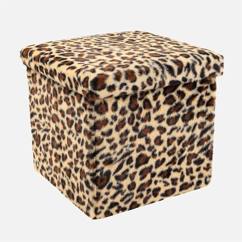 Leopard Cube Ottoman