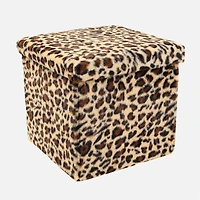 Leopard Cube Ottoman