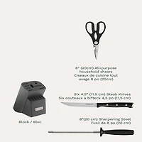 Cuisinart Triple Stainless Steel Rivet Knife Block Set, 15 Pieces