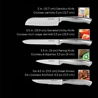 Cuisinart Elite Pro German Stainless Steel Knife Block Set, 15 Pieces