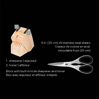 Cuisinart Elite Pro German Stainless Steel Knife Block Set, 15 Pieces